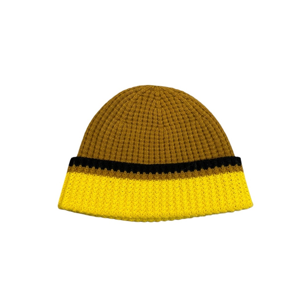 2020s Marni x Uniqlo Two-Tone Yellow Knit Beanie - Picture 2 of 4